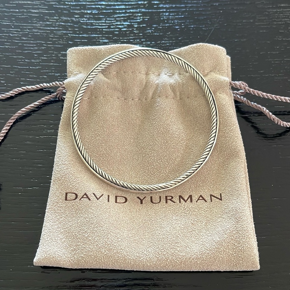David Yurman silver cable bangle bracelet